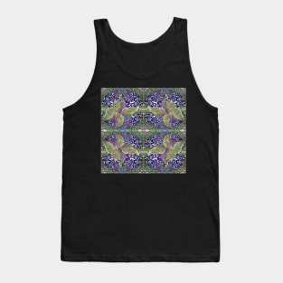 green and purple butterfly with swirly pattern Tank Top